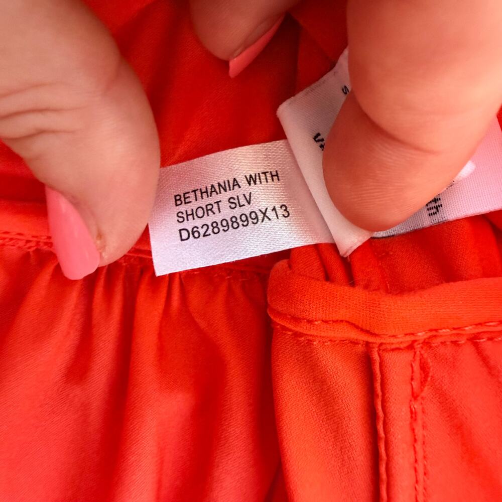 Diane Von Furstenberg Bethania Orange Wrap Dress Size 12 - Picture 9 of 10